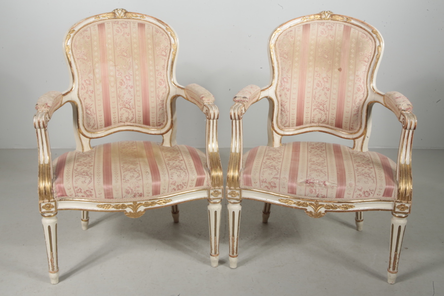 Karmstolar, 1-par, Gustaviansk-stil, 1800/1900-tal