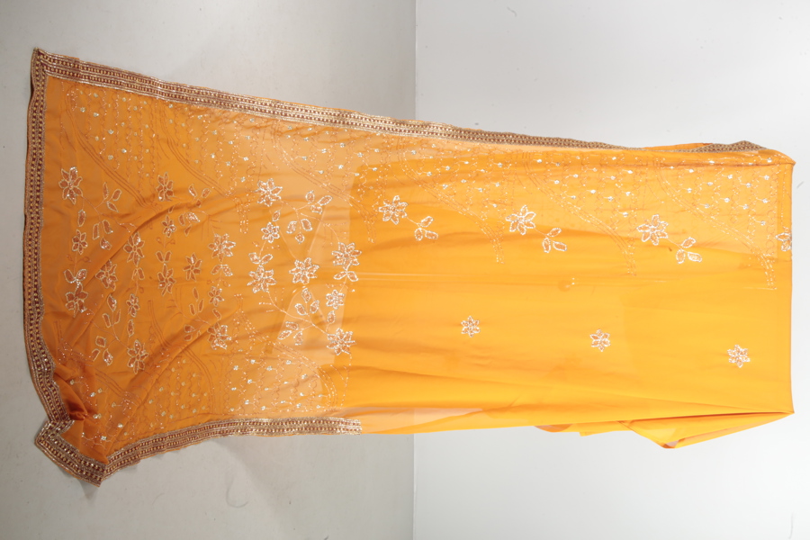 Indisk tygstycke "Sari"-Klädsel för kvinnor