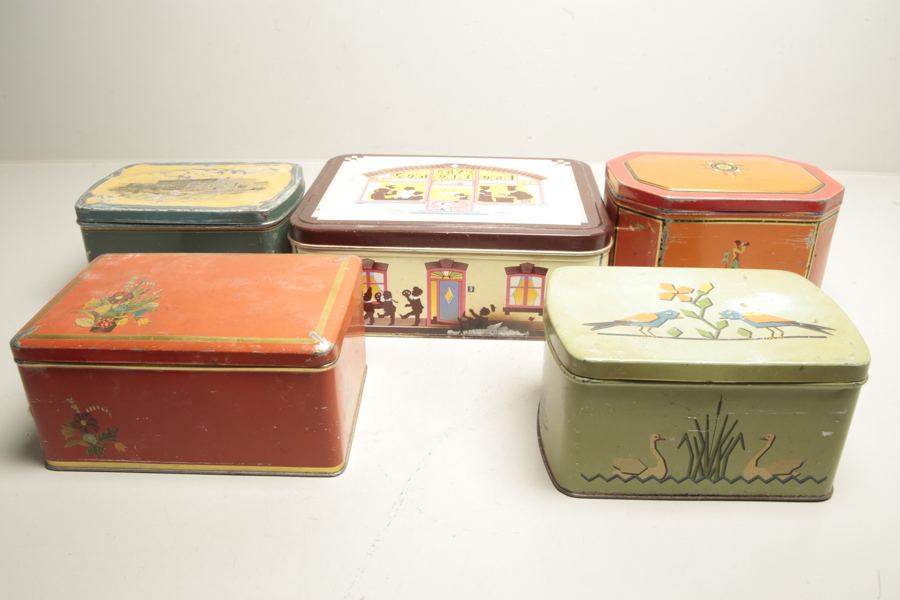 Plåtburkar, diverse 5st