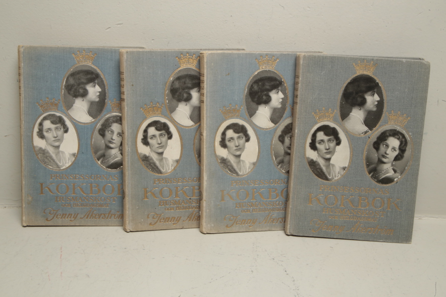 Böcker, 4st "Prinsessornas Kokbok"