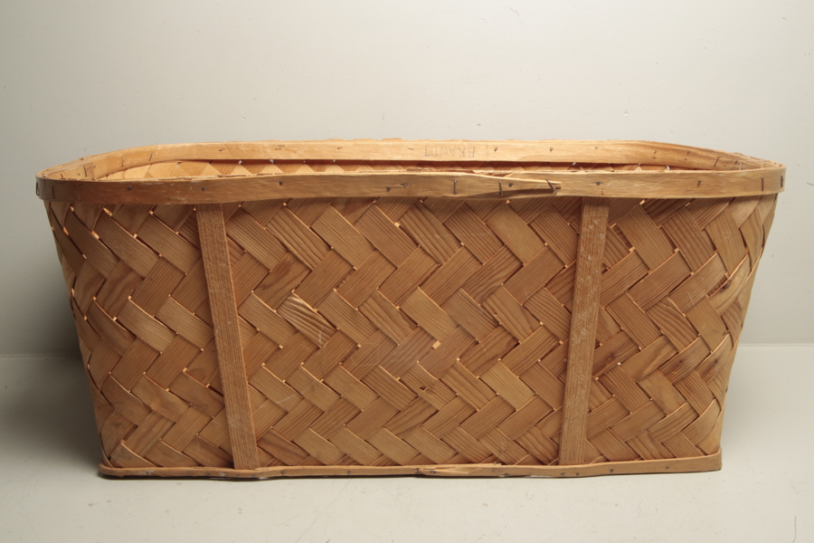 Textilkorg, Flätad spån