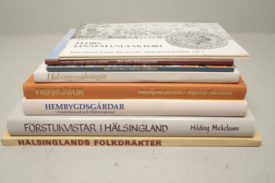 Böcker- Hälsinge-litteratur, 8st 