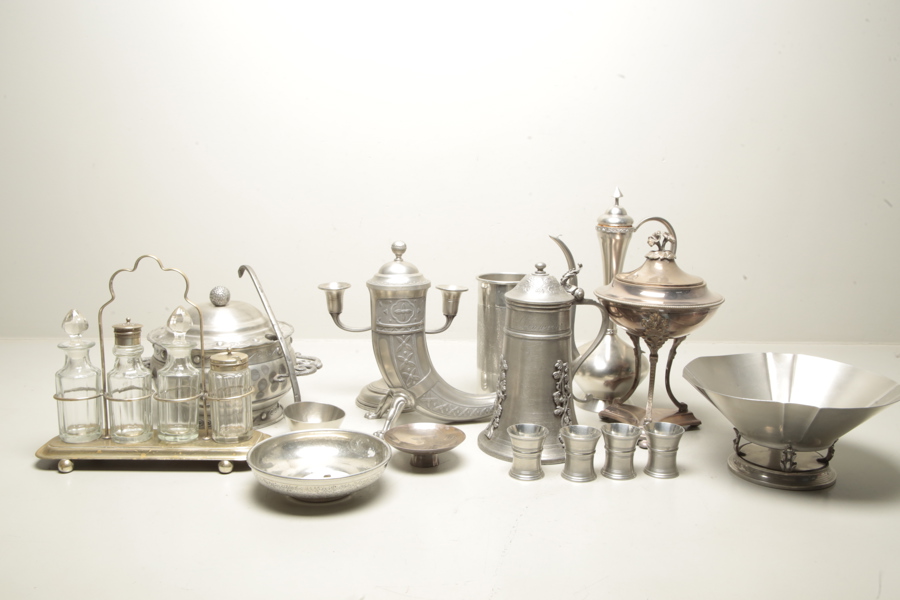 Tennföremål, parti diverse 