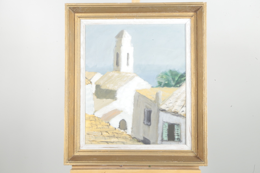 Erik Oldberg- Olja på pannå, Signerad 