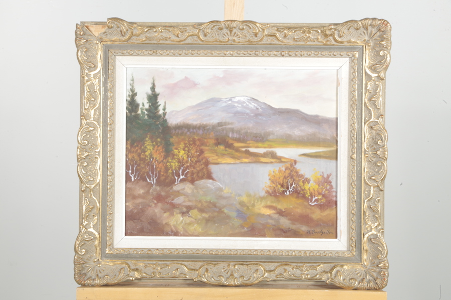 Okänd konstnär, Olja på duk, Signerad 