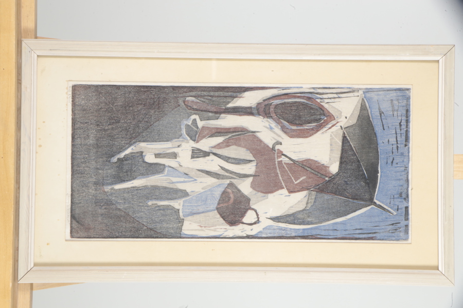 Garry Echardt- Färglitografi "Svarta paraplyet", Signerad N:o 82/115