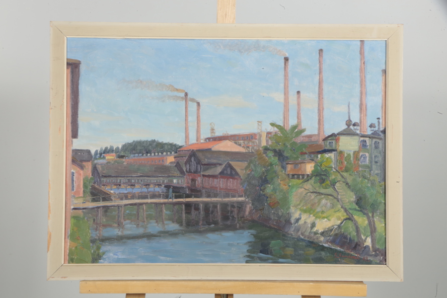 Gösta Sundvall (1900-1957), Olja på duk, Signerad-1948