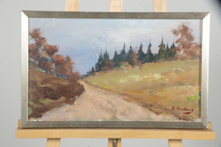 Gunnar Stenberg, Olja på duk- "Höstlandskap", Signerad 