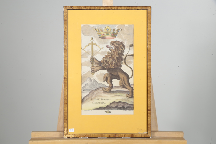 Kopparstick, Smålands Hertigdömes vapen 