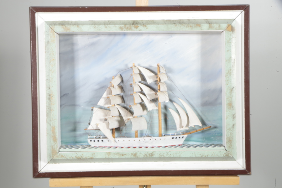 Diorama- "Fullriggare", 1900-tal 