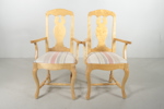 Karmstolar, 6st, "Wigells Malbäck", Rokoko-stil, 1900-tal 