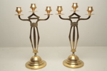 Kandelabrar, 1-par, Jugend, mässing, 1900-talets första hälft