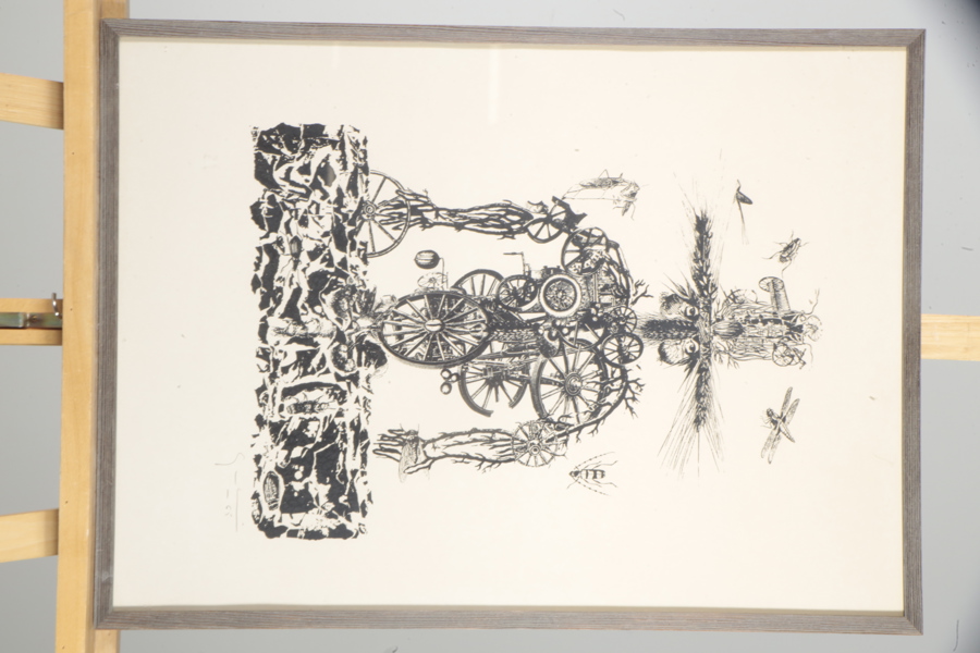 Yngve Gamlin- Färglitografi, Signerad-65