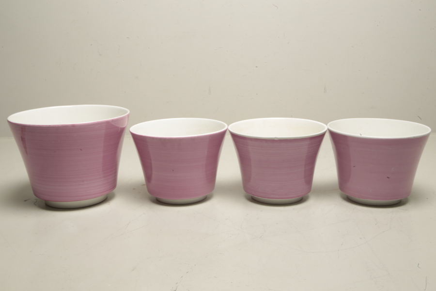 Stig Lindberg, Gustavsberg, 4st Ytterfoder "Colores"