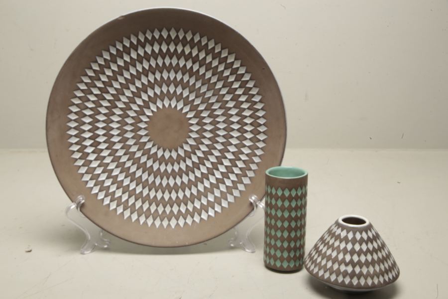 Uppsala Ekeby- Ingrid Atterberg, 3-Delar "Pepita"