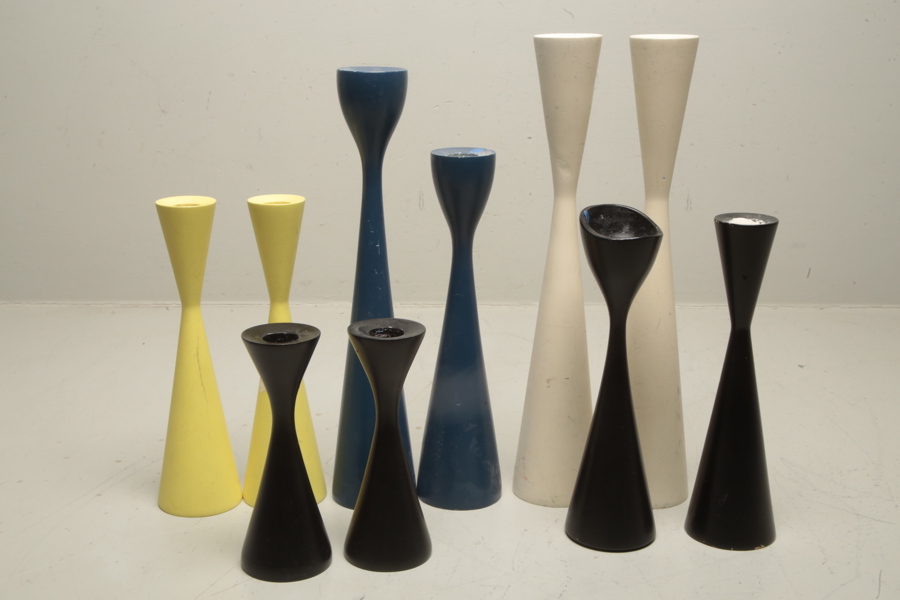 Ljusstakar i trä, 5-par