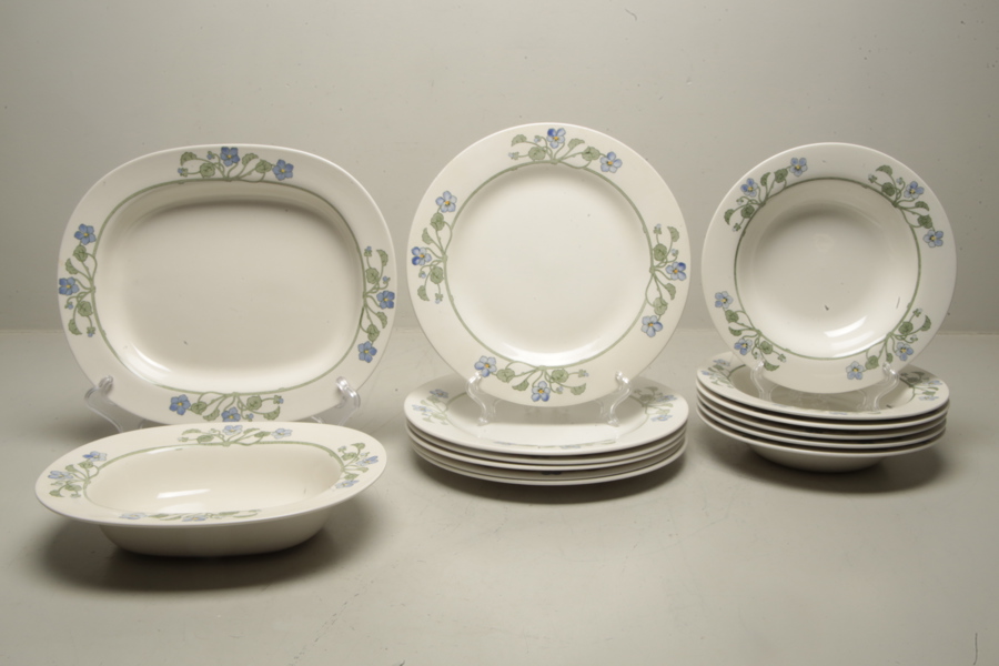 Old Gustavsberg servis "Viol", 14-Delar