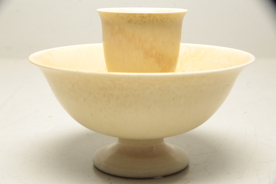 Sven Wejsfelt- Gustavsberg, Skål, Signerad: S Wen-83 & Studiohanden 