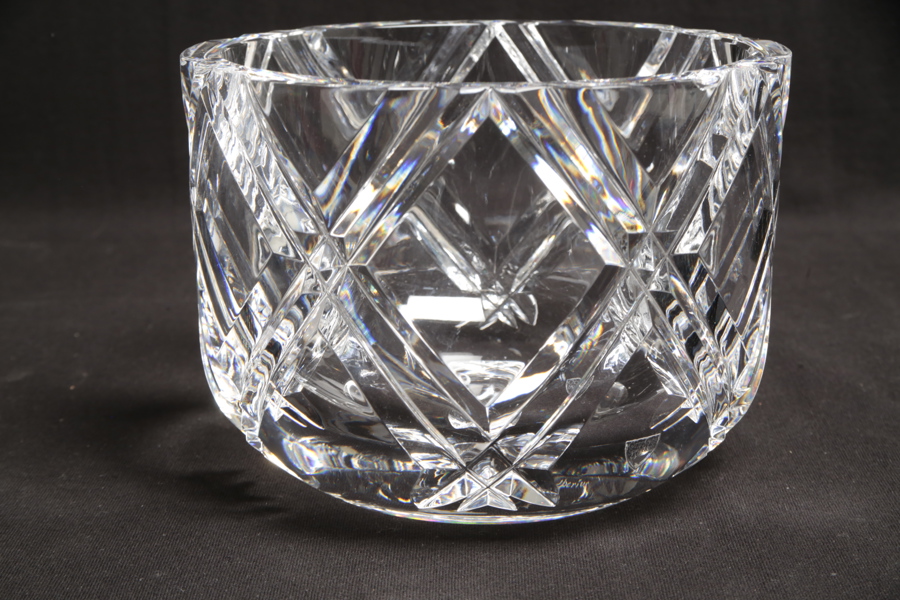 Orrefors- Kristallskål, Signerad: Olle Alberius 
