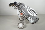 Golf-set, Diverse klubbor & Väska på vagn- "Clevelana"