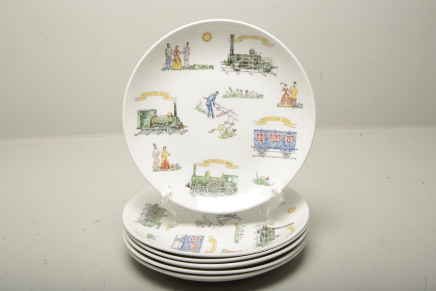 Gustavsberg servisdelar, 1950-tal, 6st Tallrikar, Design: Calle Blomqvist