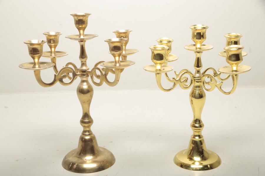 Kandelabrar, 2st i mässing