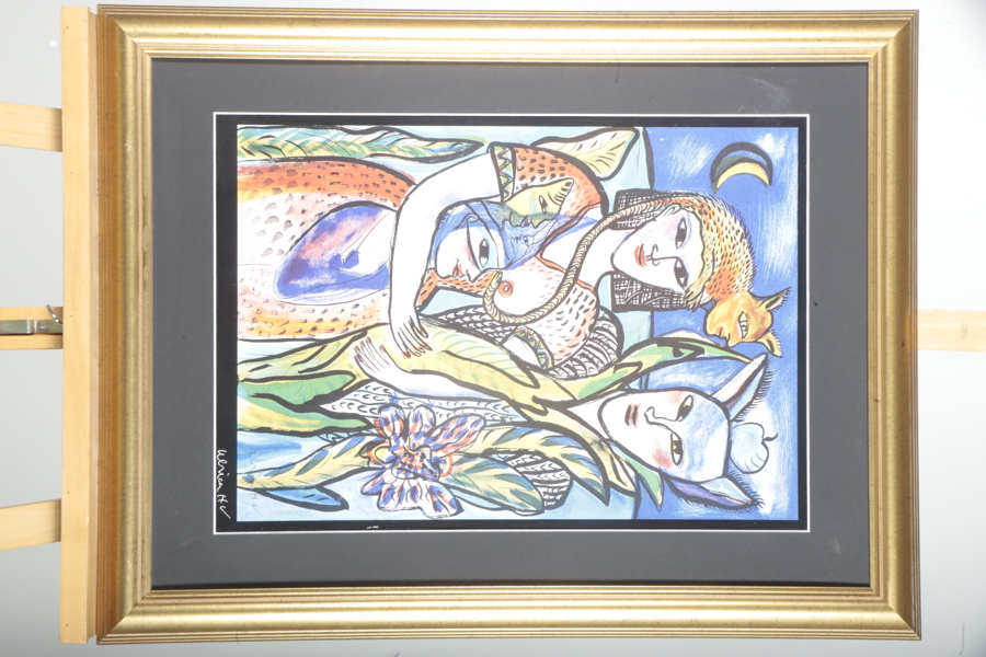 Ulrika Hydman Vallien- Färgtryck, Signerad 