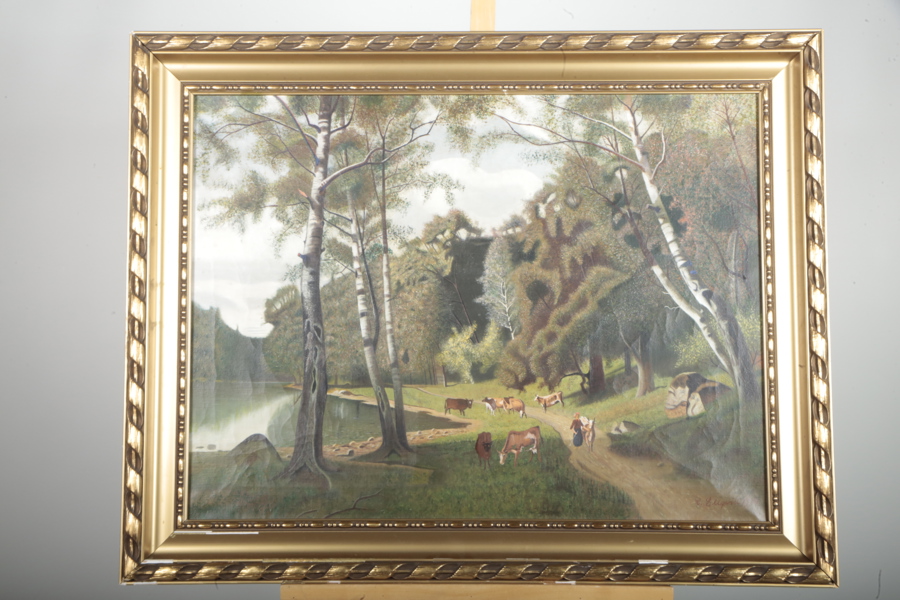 Olja på duk- Efter: Edvard Bergh, Okänd konstnär 