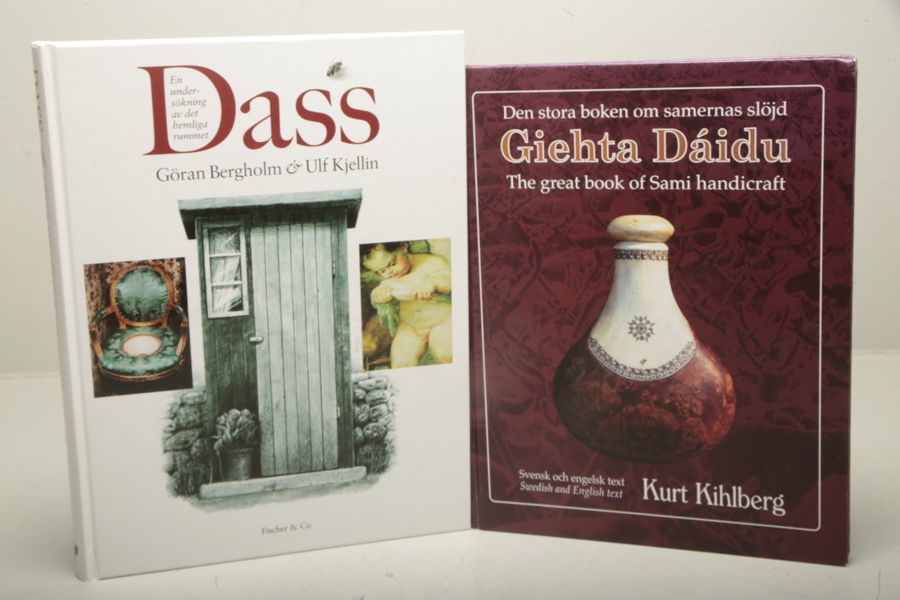 Böcker, 2st, "Den stora boken om samernas slöjd" & "Boken om dass"