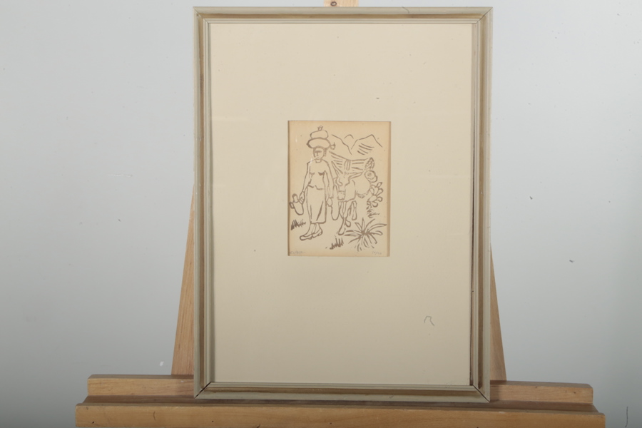 Emil Clahr- Litografi, Signerad N:o 10/90