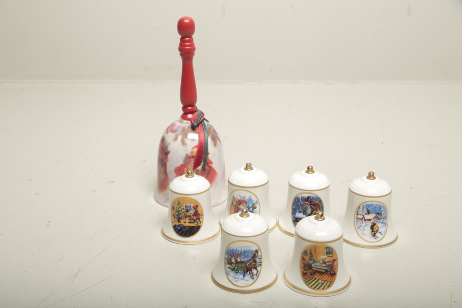 Rörstrand- Gammeldags Jul, 6st pinglor