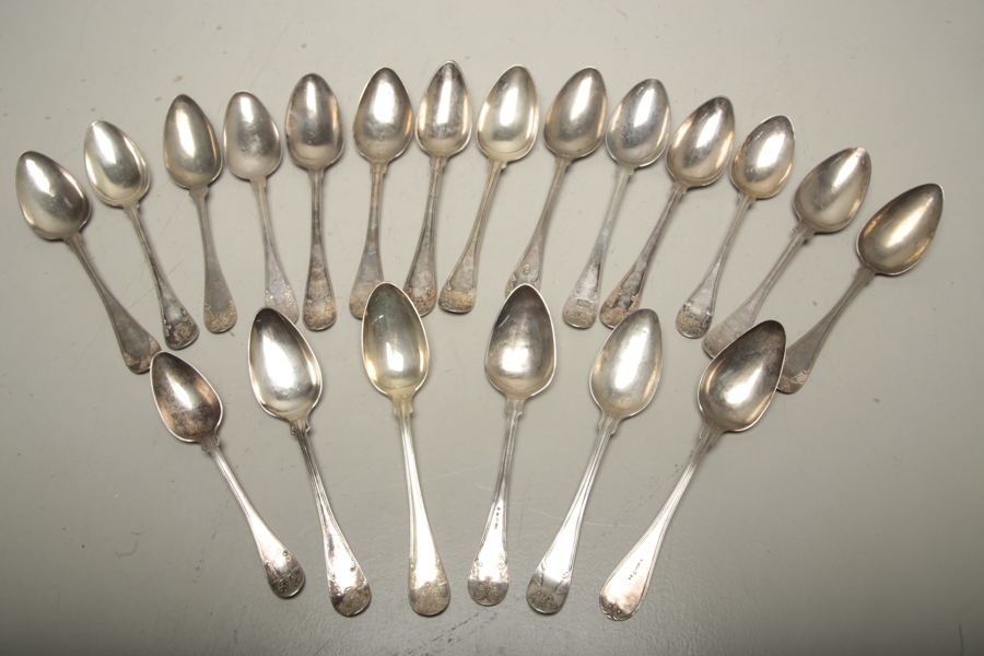 Silverskedar-parti, 20st, 1800/1900-tal 