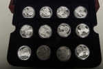 Samlarmynt i silver- "Kungariket Sverige", 24st 