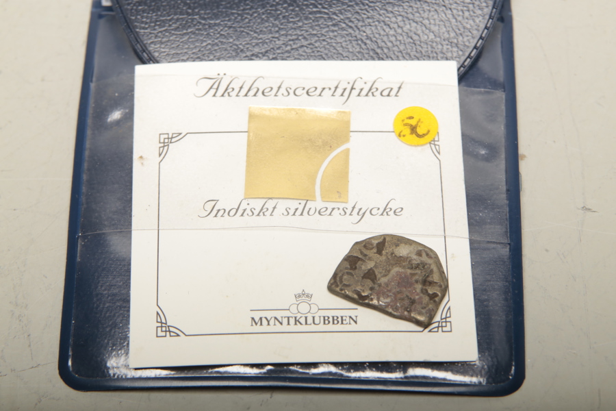 Indiskt silverstycke, Med äkthetscertifikat 