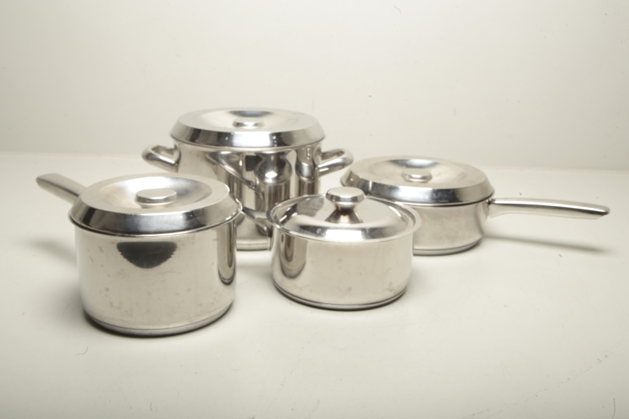 Hackman kastruller, 4st, Rostfria