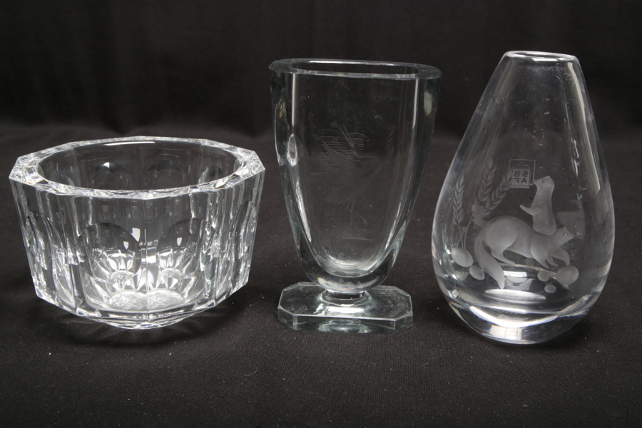 Orrefors, Kristallskål, Signerad N:o 4462-121