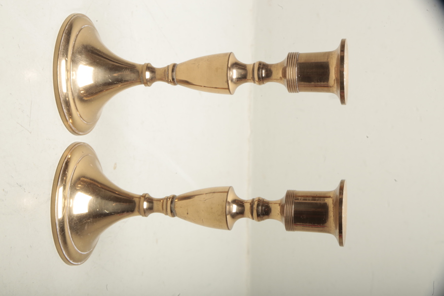 Ljusstakar i malm, 1-par