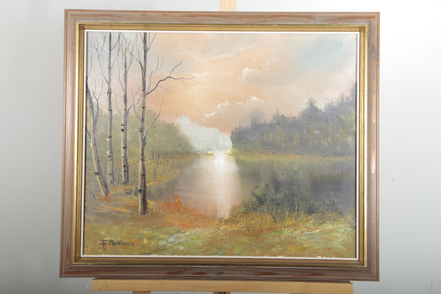 Erkki J. Minkkinen, Olja på duk, Signerad-77 