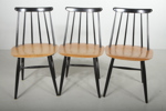 Edsbyverken stolar, 3st "Fanett", Design: Ilmari Tapiovaara 