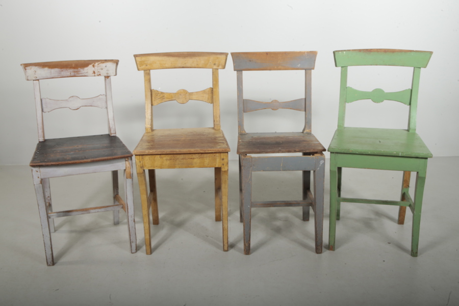 Stolar, Allmoge, 4st, 1800-tal