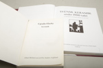 Böcker, 2st, "Uppsala-Ekeby, Keramik" & "-Svensk Keramik under 1900-talet"
