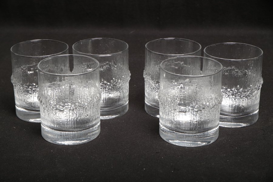 Iittala- Tapio Wirkkala, 6st Selterglas "Niva"