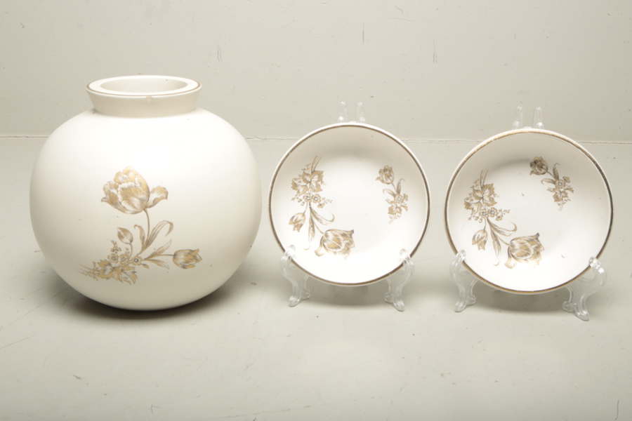 Gustavsberg- Wilhelm Kåge, 3-delar "Guldcarrara"