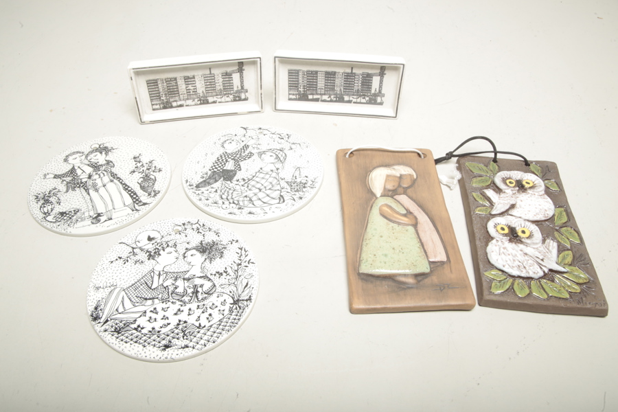 Björn Winblad- Nymölle, Danmark, 3st Väggplaketter