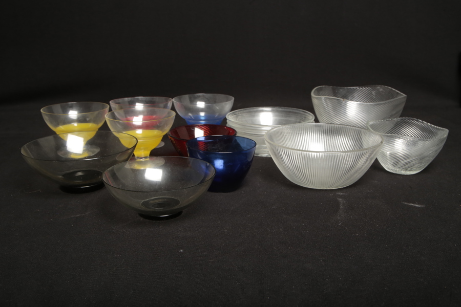 Glasskålar, parti diverse 