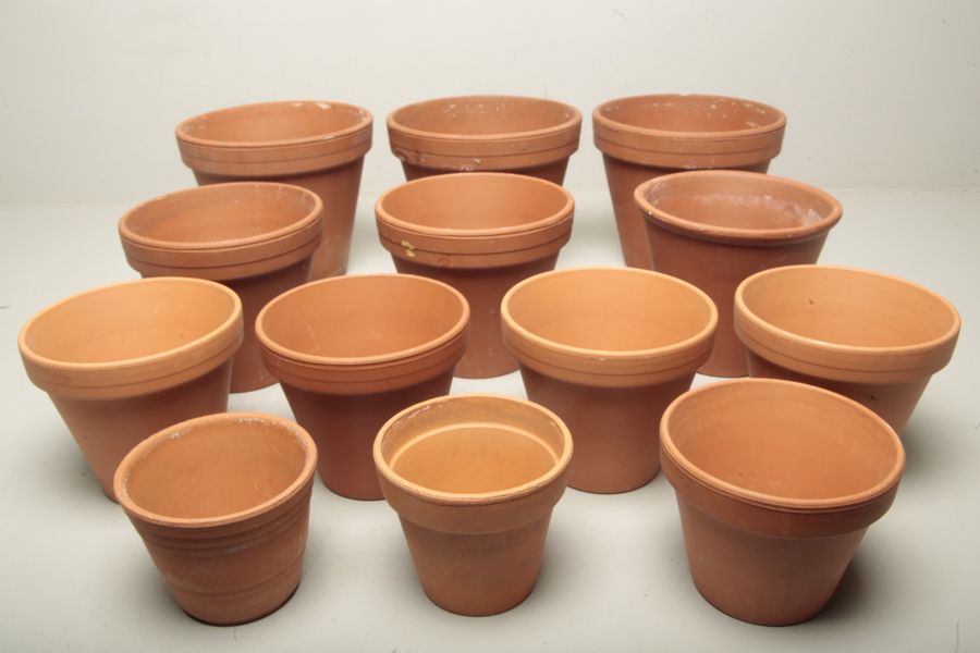 Blomkrukor- terrakotta, parti diverse