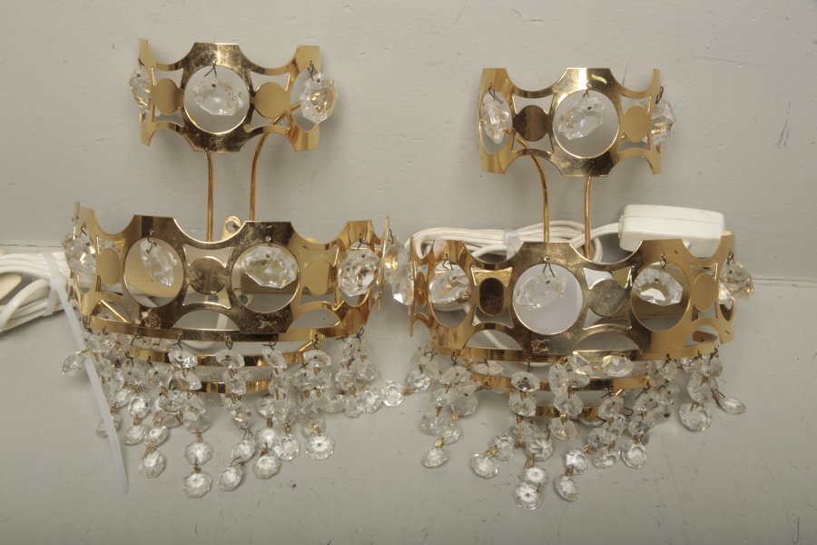 Vägglampetter, 1-par, 1970/1980-tal 