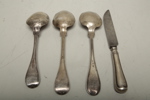 Silver, 1800-tal, 3st skedar + 1st kniv
