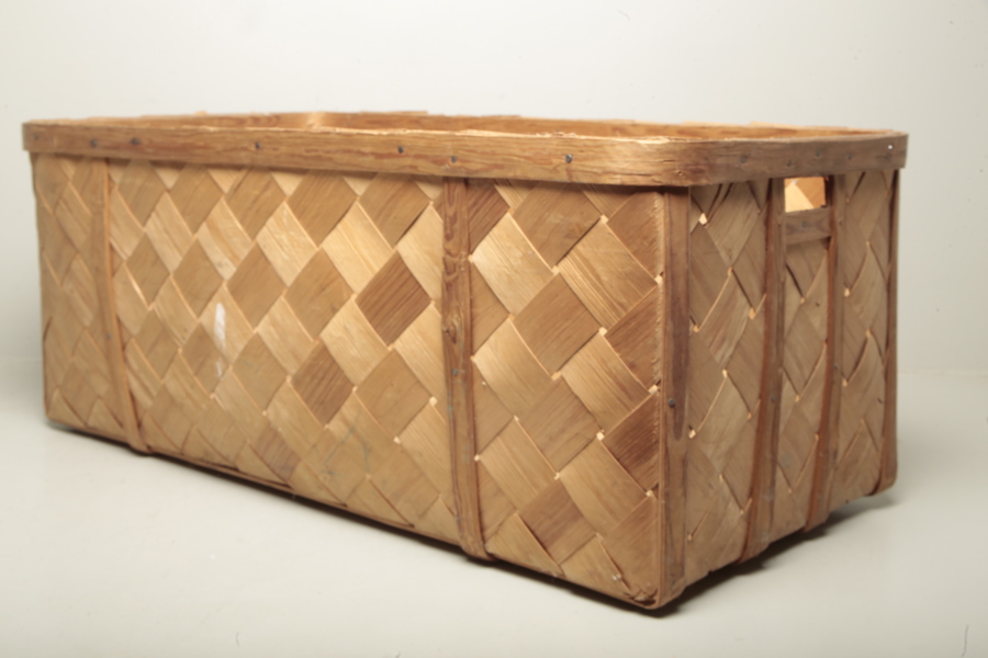 Textilkorg- Flätad spån