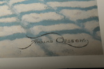 Anders Olsson, Julmotiv - Plansch, Signerad 